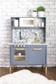 Diy Ikea Duktig Kitchen Hack Gold Gray Marble Ikea Kids Kitchen Ikea Toy Kitchen Ikea Play Kitchen