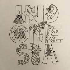 Indonesia Ide Jurnal Sejarah Kuno Seni Doodle