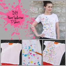 Diy Paint Splatter T Shirt Via Pearlsandscissors Com Art Birthday Party Paint Splatter Diy Painting