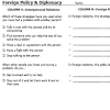Foreign policy diplomacy icivics answers. 1
