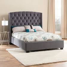 Diva Upholstered Bed Eastern King Bed In Graphite Jerome S Furniture Jerome S Furniture King Bed Frame King Size Bed Frame