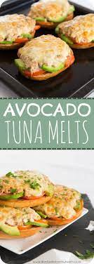 Avocado Tuna Melt Is The Perfect After School Snack For The Kids Or Simply A Quick And Easy Lu Avocado Recipes Healthy Avocado Recipes Stuffed Avocado Healthy