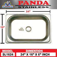 Marlex single round bowl kitchen sink, size: Master Stainless Group Panda Stainless Kitchen Sink Single Bowl St 1624 Dimension Ell Shopee Philippines