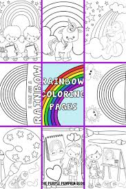 This printable rainbow templates come in two sizes; Free Printable Rainbow Coloring Pages