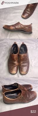 ecco mens brown slip on shoes size 42 ecco mens brown