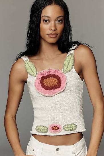 Mandinga Andora 100% Cotton Knit Floral Tank | Anthropologie
