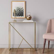 Highfield Console Table White Marble Brass Ships Flat Project 62 Marble Console Table Console Table Small Console Tables