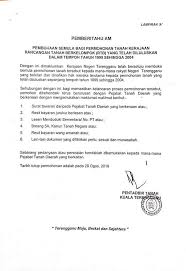 Penafian:pejabat daerah dan tanah kuala terengganu tidak bertanggungjawab di atas kehilangan atau kerosakan Notis Pembukaan Semula Bagi Imits Buluh Gading Facebook