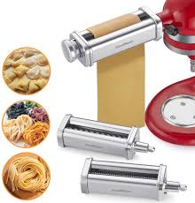 Pasta attachment for kitchenaid stand mixer included pasta sheet roller, spaghetti cutter and fettuccine cutter pasta maker stainless steel accessories 3pcs by gvode 4.7 out of 5 stars 2,072 $97.99 $ 97. Amazon Com Pasta Roller Cutters Attachments Set For Kitchenaid Stand Mixers Included Pasta Sheet Roller Spaghetti Fettuccine Cutter Maker Accessories 3piece Set Kitchen Dining