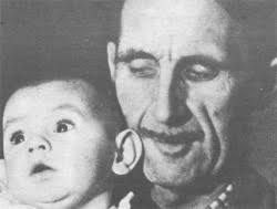 George Orwell's adopted son, Richard Horatio Blair, as a kid. 1) George  Orwell and Richard, as a baby. 2) Eileen Blair and...
