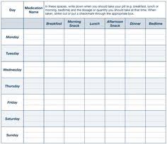 Printable Daily Animal Pill Chart Template Talk To