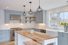Un ático en blanco y azul. Colores Para Cocinas 2021 2020 70 Fotos Y Tendencias Modernas