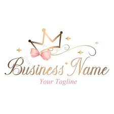 Custom Logo Design Pink Gold Logo Crown Gold Logo Design Etsy Gold Logo Design Vector Logo Design Princess Logo