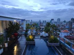 Pix From The Rooftop Bar Over The City Picture Of The Frangipani Living Arts Hotel Spa Phnom Penh Tripadvisor