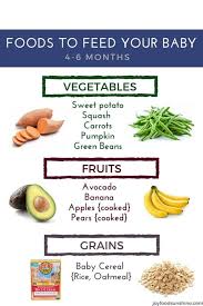 Solid Foods To Feed Your Baby 4 To 6 Months Old Baby Solid Food Baby Food 5 Months 6 Month Baby Food