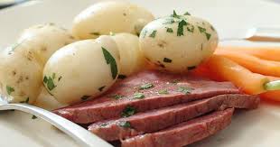How To Make Corned Beef Silverside With Parsley Chat Potatoes Recipe In 2020 Corned Beef Silverside Corned Beef Lamb Recipes