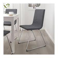 Volfgang Chair Chrome Plated Gunnared Medium Gray Ikea Ikea Chair Leather Dining Chairs Swivel Chair Living Room