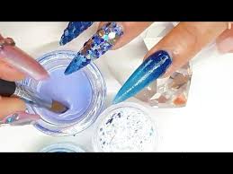 ¡o cualquier estación del año! Unas De Acrilico Azul Marino Azul Vitral Con Evil Siren Youtube