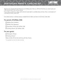 We've created an easy party planning checklist for you beginners out there! Birthday Party Checklist Life Time Fitness