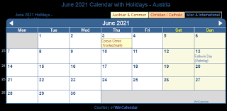 Local holidays are not listed. Holiday Calendar Austria With Observances Today