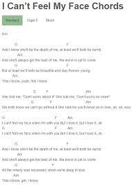 I Can T Feel My Face Chords The Weeknd Music Guitar Quotes Guitar Chords For Songs Ukulele Songs