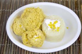 Mango Ice Cream Sorbet With Sweet Coconut Sticky Rice Recipe Thai Recipes Dessert Mango Ice Cream Sticky Rice Recipes