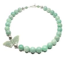 green jade necklace green bead necklace sea green green beaded necklace green gemstone necklace semi precious stone necklaces