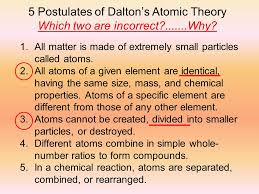 Solved 1. Which Of The Following Postulates Of Dalton'S | Chegg.Com