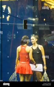Women Finals Of Cathay Pacific Sun Hung Kai Financial Hong Kong Squash Open 2012 Nicol David Vs Camille Serme Stock Photo Alamy