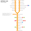 Ampang / sri petaling line lrt train crossing the metropolitan areas. 1