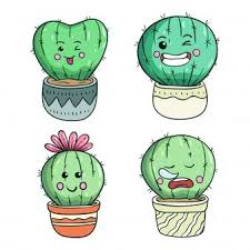 Cactus plant the cactus is actually the negative space of two hands. Doodle Cute Cactus Illustration With Kawaii Face Or Expression Cactus Illustration Kawaii Faces Cactus Drawing