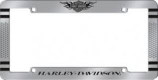 Harley Davidson Silver And Black Flame Logo Knurl License Plate Frame Made Of Chrome With Knurls And Black Flame Ha Harley Harley Davidson License Plate Frames