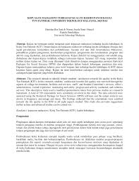 Kertas projek yang dikemnkakan kepada fakulti pendidikan, universiti malaya sebagal memenuhi sebahagian. Pdf Kepuasan Mahasiswi Terhadap Kualiti Kehidupan Di Kolej Kediaman Tun Fatimah Universiti Teknologi Malaysia Skudai Johor
