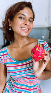 Hi guys! Do you know what this fruit is? Check out this awesome dragon  fruit! It's beautiful inside out! I got it from Fantasy Fruits & Veggies!  They provide a delivery service