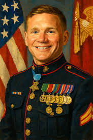 We're Honoring Navy Cross recipient Sergeant Christopher B. Farias, who  served with the 1st Marine Division in Afghanistan. On October 5, 2010, in  the Kajaki region of Helmand Province, his squad was