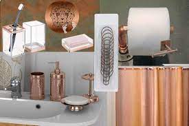 Browse a wide selection of contemporary bath and spa accessories, including soap dispensers, tissue box covers, shower caddies and more, in a variety of whether you're looking to buy bathroom accessories online or get inspiration for your home, you'll find just what you're looking for on houzz. Gorgeous Copper Bathroom Accessories You Need To Check Out Home Decor Bliss