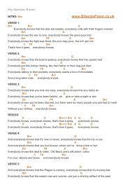 Everybody Knows Sigrid Justice League Ost Piano Chords Lyrics Piano Chords Piano Lyrics