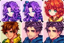 Mods stardewvalley stardew valley anime pixel character characters portrait portraits female nexus bit fanart pages 1839 forums. Marriage Candidate Abigail Penny Alex Other Npc Shane Stardew Valley Stardew Valley Fanart Portrait