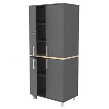 101 pins 644 followers garage wood cabinet diy google search how to. Inval America Kratos 34 2 In W X 70 8 In H X 19 6 In D Ready To Assemble Garage Storage Cabinet In Graphite Grey And Maple Gm 1140 The Home Depot