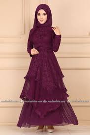 Modaselvim Elbise Fularli Tul Tesettur Elbise 6214ygs95 Murdum Elbise