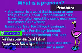 Contoh kalimat dengan object pronoun yaitu. Pronoun Penjelasan Jenis Dan Contoh Kalimatnya Dalam Bahasa Inggris
