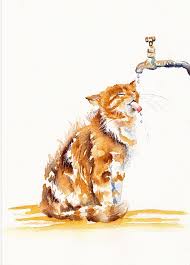Pin By Smock On Cats And Kittens Cat Art Painting Watercolor Cat Cat Painting