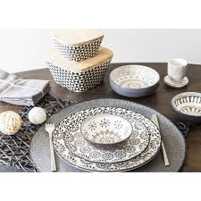 Assiette A Dessert En Faience Noire Blanche D 21 Cm Maisons Du Monde Trending Decor Scandi Interiors Plates
