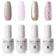 Video multi colored nails trend. Gellen Gel Polish Set 4 Colors Rose And Grays Series Dreamy Cute Colors Nail Art Gel Manicure Kit 8ml Buy Online In Belize At Belize Desertcart Com Productid 21622764