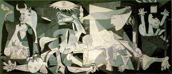 Guernica by pablo picasso (349 x 776cm), oil on canvas. File 550px Guernica Picasso Jpg Wikipedia