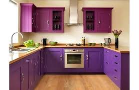 High Gloss Purple Kitchen Cabinets View In Gallery Industrial Style With Bold Doors Purple High G Simple Kitchen Design Purple Kitchen Cabinets Simple Kitchen