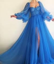 Check spelling or type a new query. Buy Ball Gowns Puffy Sleeve Prom Dresses For Women Tulle Sweetheart Princess Formal Wedding Evening Party Gowns Dusty Blue Online In Indonesia B08sc5zxsy