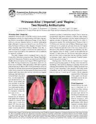 Plants plant and flower names. Pdf Princess Aiko Imperial And Regina Two Novelty Anthuriums Adelheid Kuehnle Academia Edu