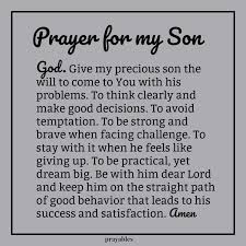 1st Birthday Prayer For My Son Prayer For My Son Prayables Prayer For Son Prayer Quotes Prayer For My Son