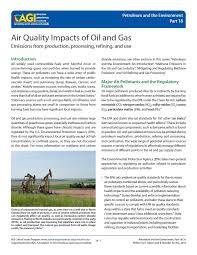 Environmental quality and the u.s. Air Quality Impacts Of Oil And Gas American Geosciences Institute